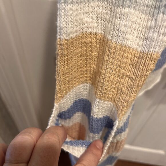 Charlie B‎ Women’s XL Cardigan Sweater Long Open Front Striped Knit Cozy - Picture 4 of 7